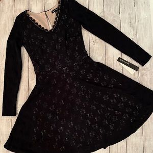 NWT Sequin Hearts midnight blue lace dress